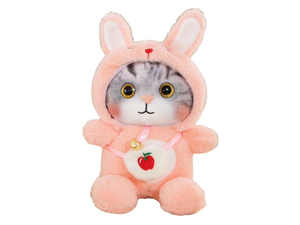 Ats-juguete De Peluche De Gato Con Campanilla Linda Suave Y Colorido Peluche De Gato Para Niños Cumpleaños Rosa