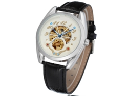 Reloj Automático Para Hombre, Diseño Mecánico Totalmente Hueco, Resistente Al Agua, Plata, Blanco, Oro.