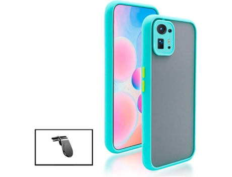 Kit Funda Anti-Choque Cámara Protection y Soporte Magnético L Safe Driving Coche Xiaomi Mix 4 PHONECARE Azul Claro
