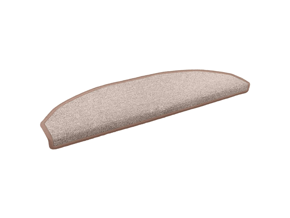 Vidaxl Alfombras Autoadhesivas Para Escaleras 15 Pcs Marrón Claro