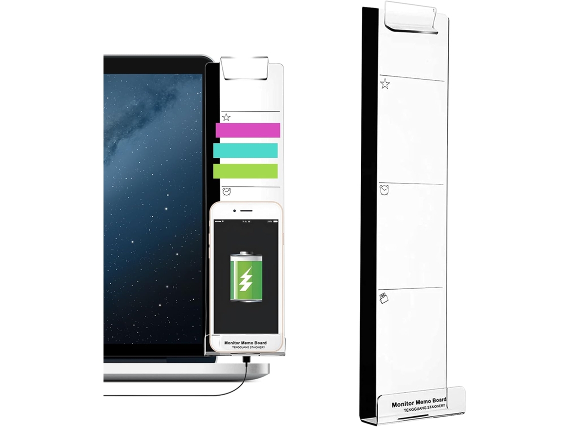 Tablero de notas para computadora, organizador acrílico para notas de computadora y escritorio - Accesorios Vayotoy