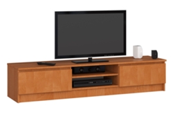 Mueble De Tv Akord Aliso 160 Cm 2 Puertas Frente En Color Aliso 2 Estantes 160x40x33 Cm