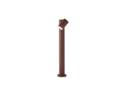 Poste de jardín extensible con 1 bombilla E27, máx. 35 W, IP65, aluminio pintado, poste para exterior, acero Corten - Perenz