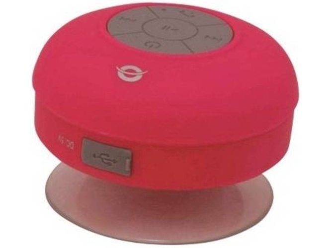 Altavoz Bluetooth CONCEPTRONIC CSPKBTWPSUCP (Rojo - 3W - Autonomía: 3 h)