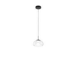 Lámpara colgante Brena Simple Transparente de Fabas Luce LED 10w Regulable Lámpara de Techo Diámetro 22cm