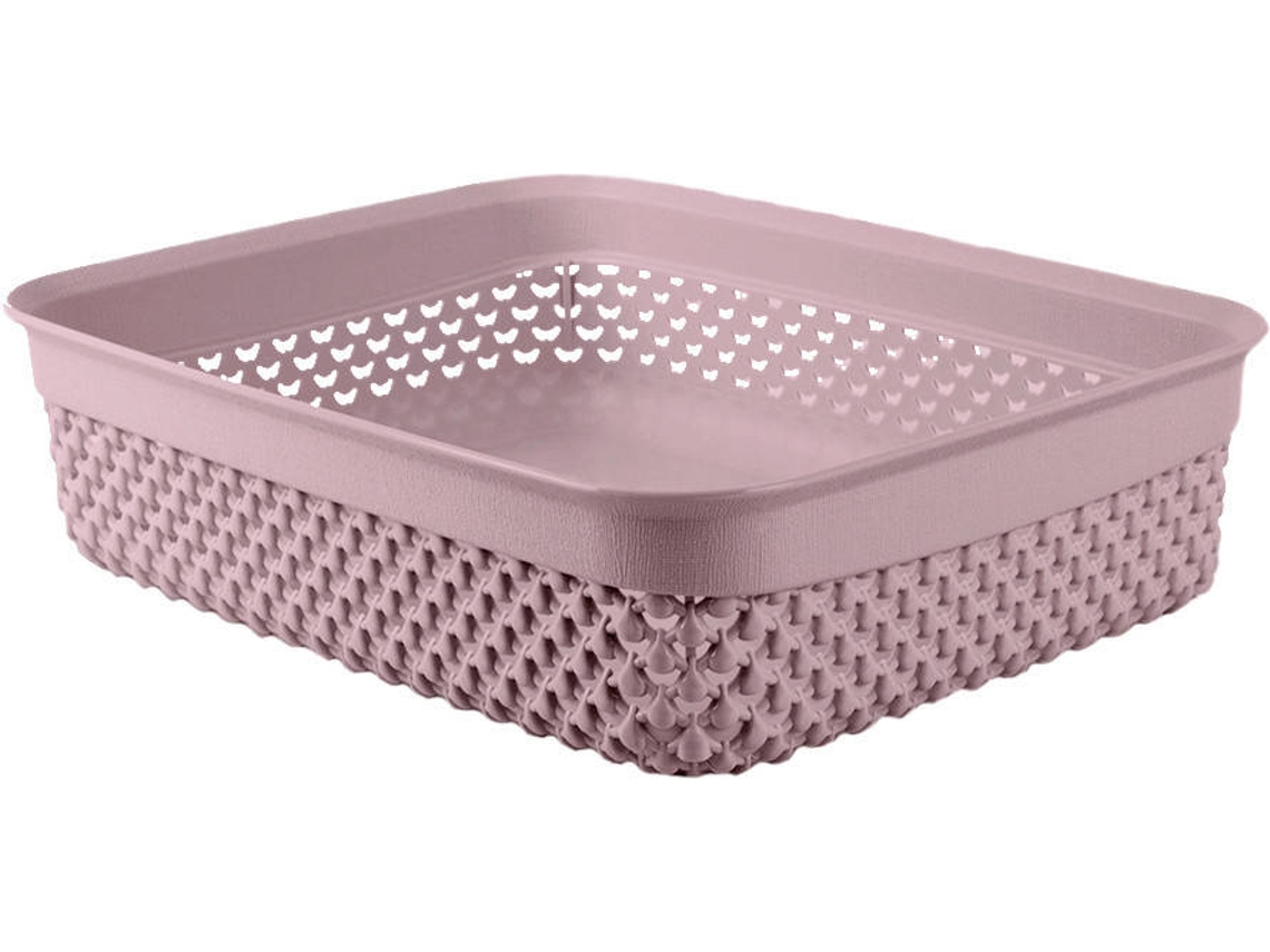 Cesta Bajo Manejo Rectangular 7h HOUSE Rosa 2,2 Litros