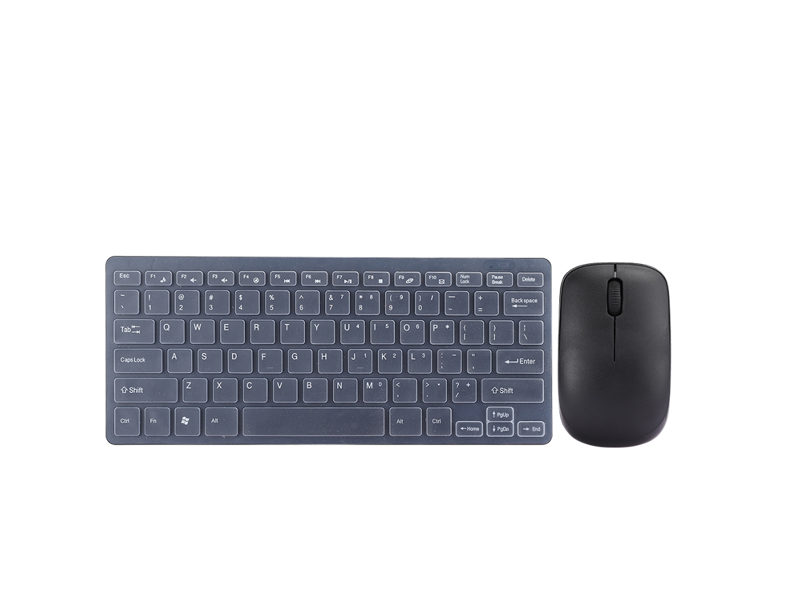 Conjunto De Teclado Y Ratón Inalámbricos De 2,4 Ghz Con Usb Plug And Play Y Funda Para Portátil, Oficina Y Juegos, Color Negro K-03