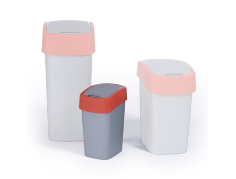 Cubo de Basura CURVER con Apertura Basculante (Gris)