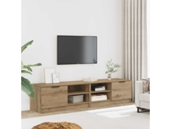 Mueble de TV de 2 piezas | Mueble de TV | Mueble de TV de 80 x 35 x 36,5 cm fabricado en madera de roble artesanal