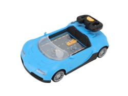 Carrinho de corrida musical de brinquedo com sons para crianças, azul.