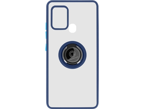 Carcasa y Soporte Samsung Galaxy A21s AVIZAR Función de soporte de Anillo de Metal Azul