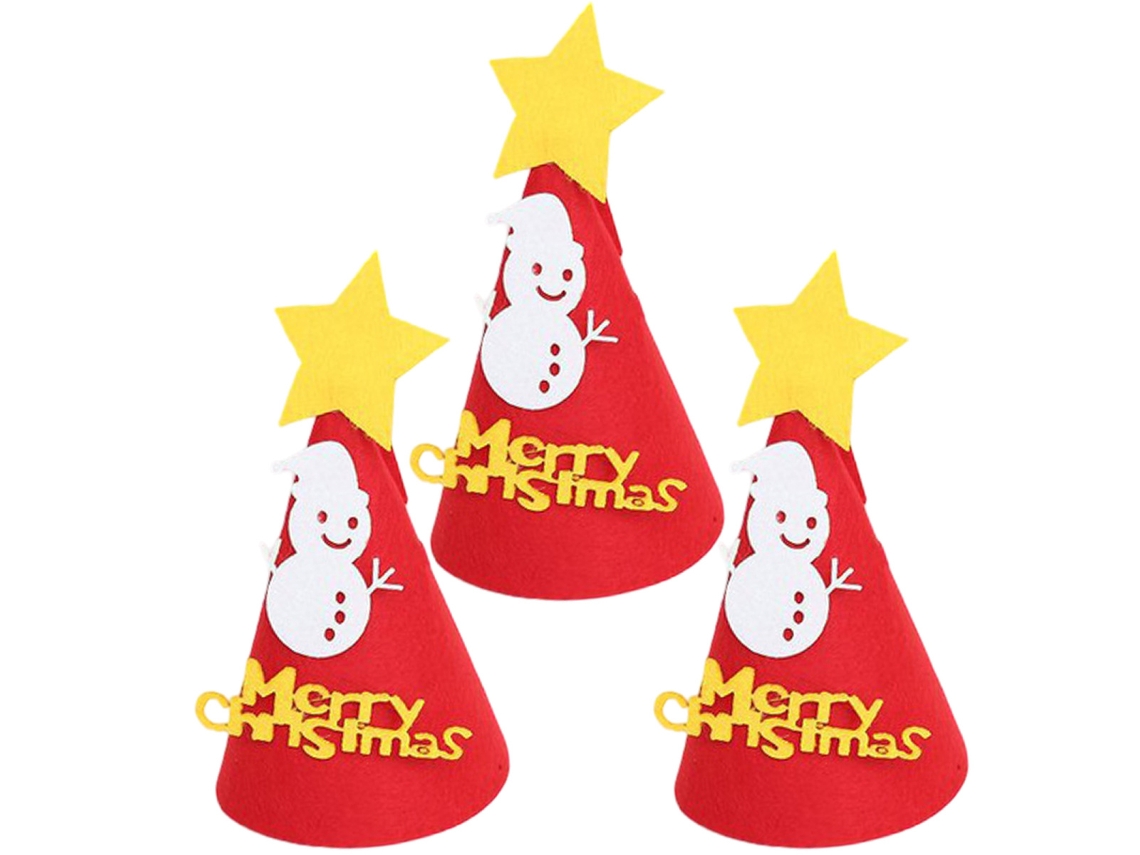 Gorro de Papá Noel para niños, decoración de fieltro, capucha TRUYUETY