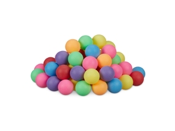 Relaxdays Pelotas Ping Pong, 100 Unidades, Bolas De Plástico Tenis De Mesa, Sin Impresión, Beerpong, 40 Mm Ø, Multicolor