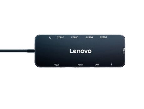 Adaptador LENOVO 36004372 11In1 Tipo-C a HDMI VGA Pd 1000Mbps Sd/Tf Aux 3.5Mm 2Usb3.0 2Usb2.0 para Huawei Mate40/P50 S20