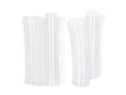 100 moldes de cera Calmshell para derretir, con orificios transparentes para colgar, para velas, chocolate, redondos, para manualidades.