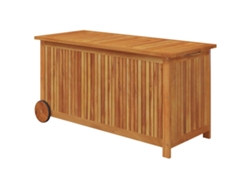Caja de almacenamiento para jardín de acacia maciza con ruedas MAISON EXCLUSIVE (113 x 50 x 58 cm)