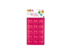 Molde de silicona para tartas Scrapcooking de 18 piezas, 12,5 x 4 cm, color rosa