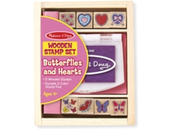 Jogo de Mesa MELISSA & DOUG Butterfly And Hearts Stamp Set (2 Anos)