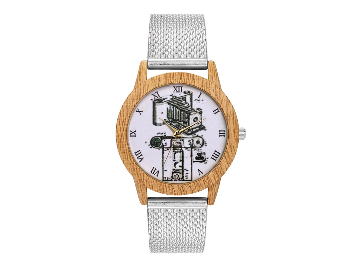 Elegante Reloj De Pulsera De Cuarzo Moderno Para Hombre/mujer - Regalo (plata)