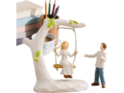 Figura De Pareja Columpi Ndose Escultura Rom Ntica Amor Estatua Decorativa Resina Para Estante Tv Dormitorio Principal