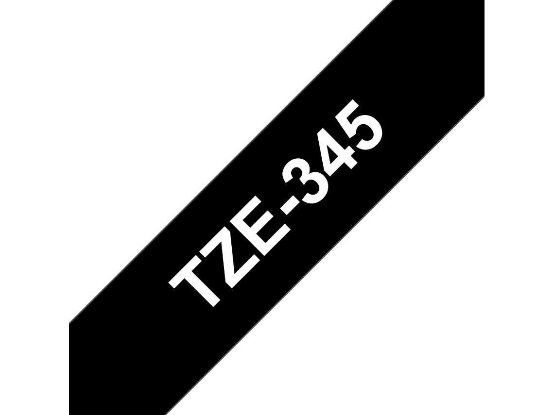 Cinta laminada Compatible Brother Tze345 Texto Blanco / Fondo Negro 18Mm X 8M