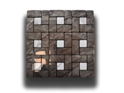 Azulejos autoadhesivos acústicos y aislantes 3D para mascotas de 30 x 30 cm (grosor de 4 mm) en mosaico negro y Carrara