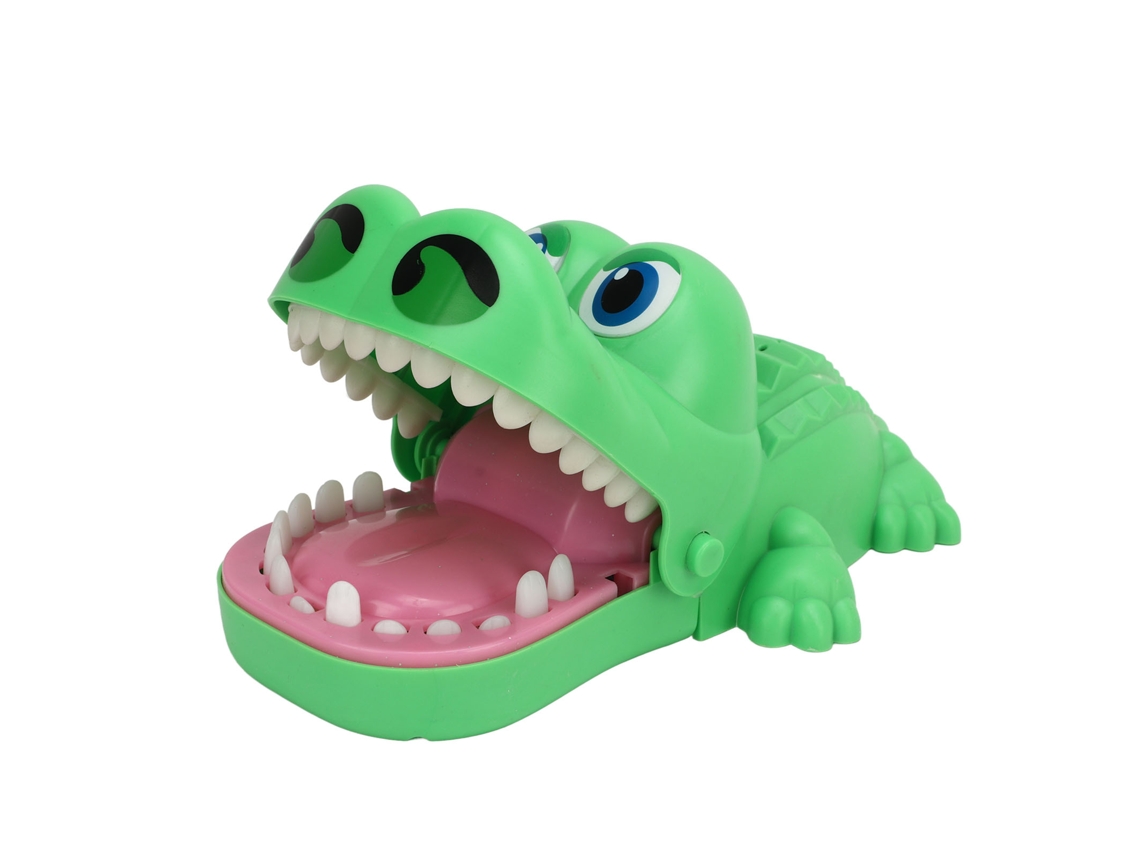 Juguete de dentista Ats, con forma de animal, mordedor de dedos, divertido, de plástico, verde, para niños. Juego de dentista para morderse los dedos.