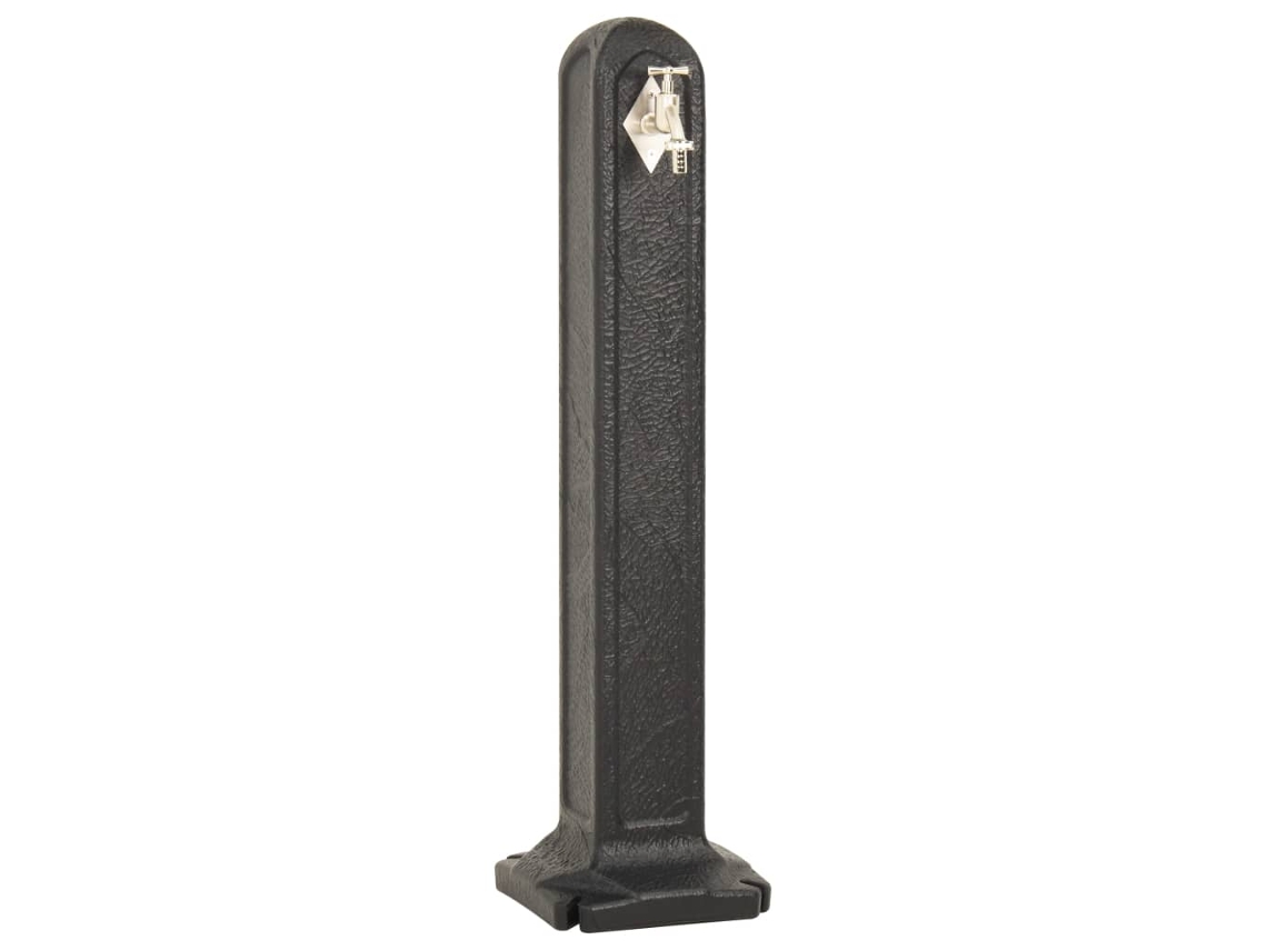 Maison Exclusive - Cisterna De Jardín Con Grifo Aspecto De Piedra Gris Antracita
