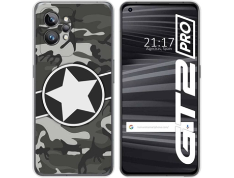 Carcasa para Realme GT 2 Pro 5G TUMUNDOSMARTPHONE Dibujos Camuflaje 02 Multicolor