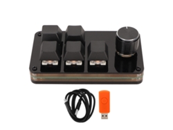 Teclado Programável Mecânico Mini 5 Teclas 1 Botão Com Interruptor Azul Hot Swappable Usb Para Games E Escritório