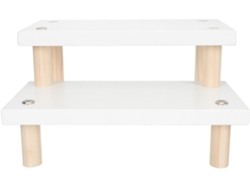 Besportble Estantería De Madera Blanca Con Forma De Escalera Healeved Y Limpiar 24.00 X 15.00 X 13.40 Cm Pu...
