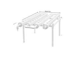 Sistema de cultivo hidropónico, capacidad para 36 orificios, fácil montaje, blanco.