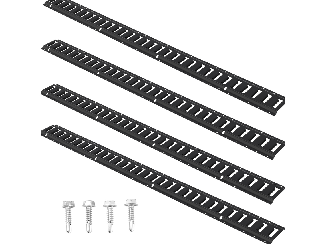 Kit de anclaje para rieles E Succebuy de 1,5 m (paquete de 4) para cargas pesadas en remolques, furgonetas y garajes.