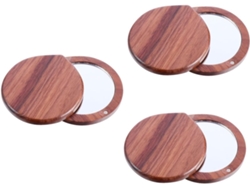 3pièces Espejo De Maquillaje Portátil Élégant Et Pour Usage Extérieur