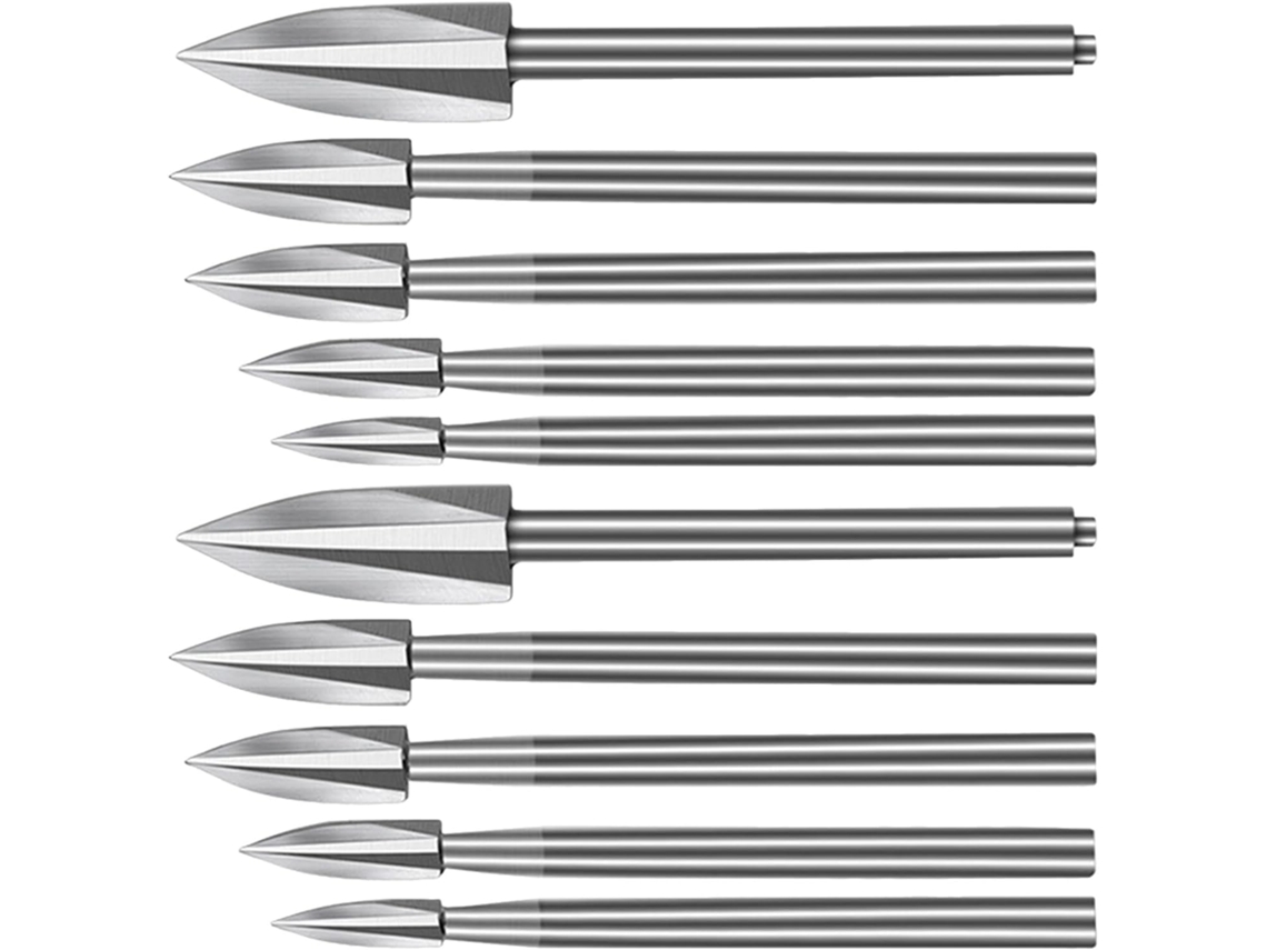 Juego De 10 Brocas De Acero Blanco Para Madera De 3/4/5/6/8 Mm Para Grabado Y Tallado.