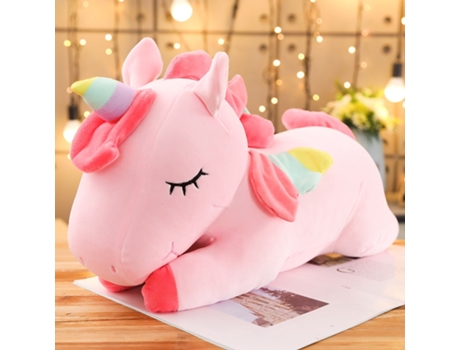 Muñeco de Peluche de Unicornio Gigante Rosa - 60Cm
