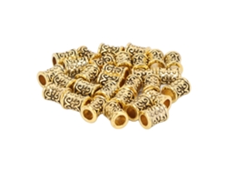 30pcs Perlas De Aleación Retro Para Dreadlocks Y Joyería Diy, Accesorios Para Cabello Y Barba
