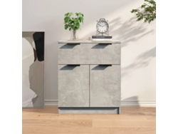 Aparador | Vitrina buffet 60x30x70 cm Madera tratada Cemento gris