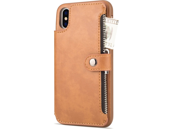 Funda iPhone XS WISETONY Xinluoshi-43 Marrón