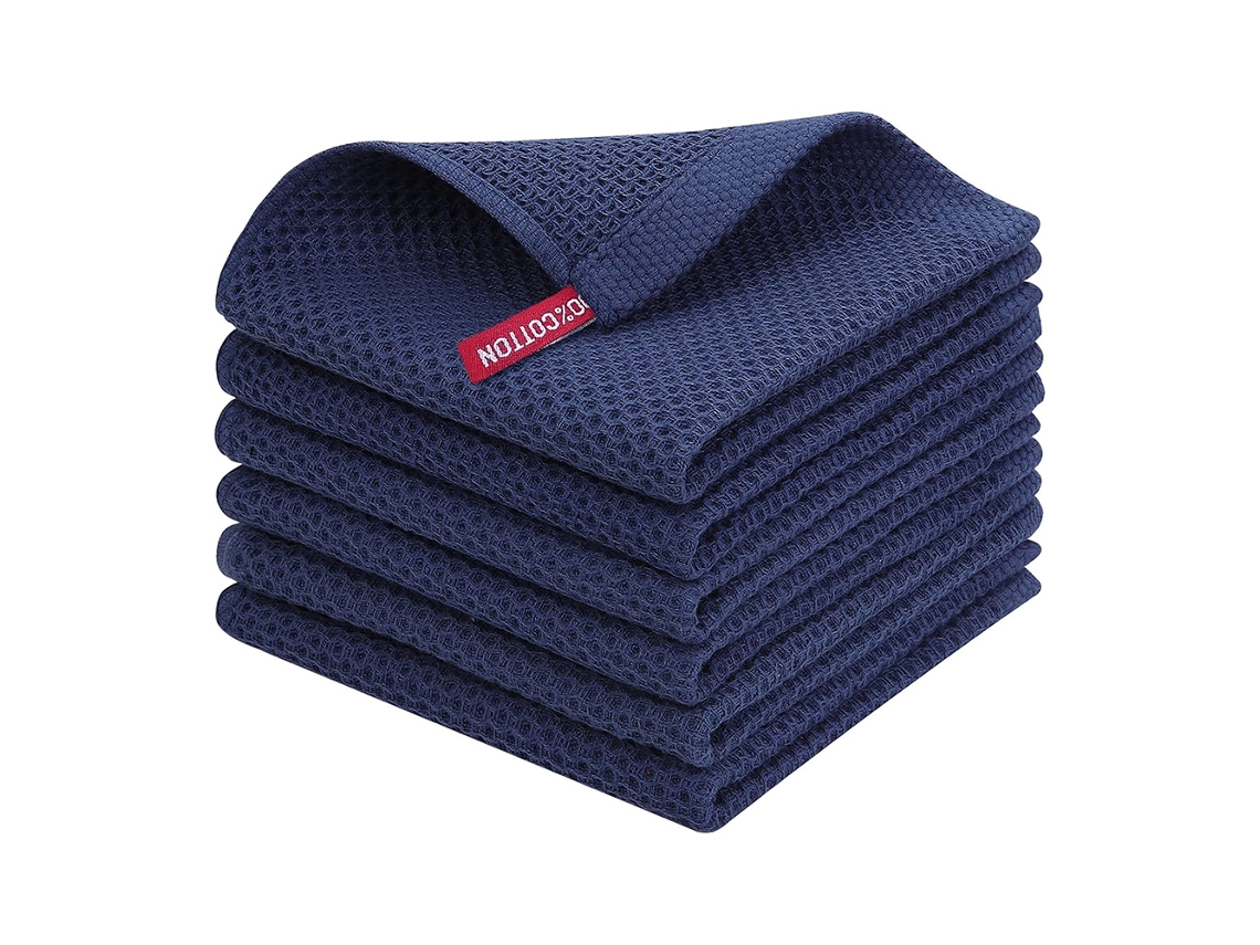 Juego de paños de cocina Kofihety absorbentes gruesos azul (34x34cm)