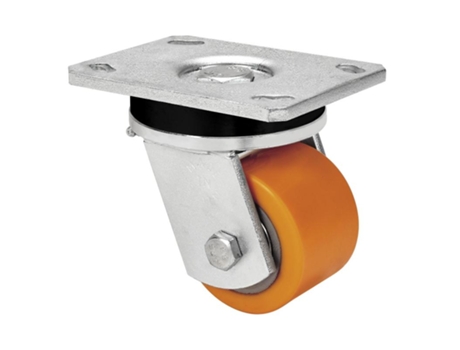 Rueda giratora placa 10slr80-vnb hierro-poliur.vulcanizado naranja bolas ALEX