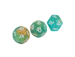 Juego De 3 Dados Astrológicos De 12 Caras Con Diseño De Runas Brillantes Para Juegos De Mesa.