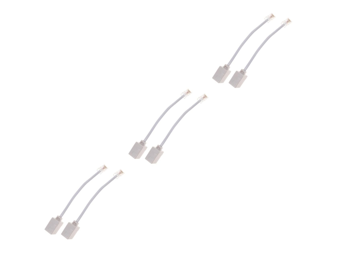 3 Juegos De Cables De Extensión Con Conectores Rj45 A Rj11 Para Teléfono