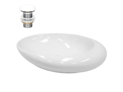 Lavabo ECD (58.5 x 37.5 x 14.5 - Cerámica - Blanco)