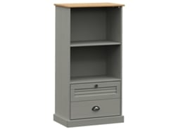 Maison Exclusive - Estante Vigo 60x35x114,5 Cm Madeira De Pinho Maciça Cinzento