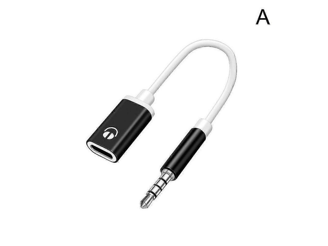 Adaptador De Auriculares Analógicos De 3,5 Mm Macho A Usb-c Hembra Compatible Con Llamadas Y Música - Negro/plata/rojo
