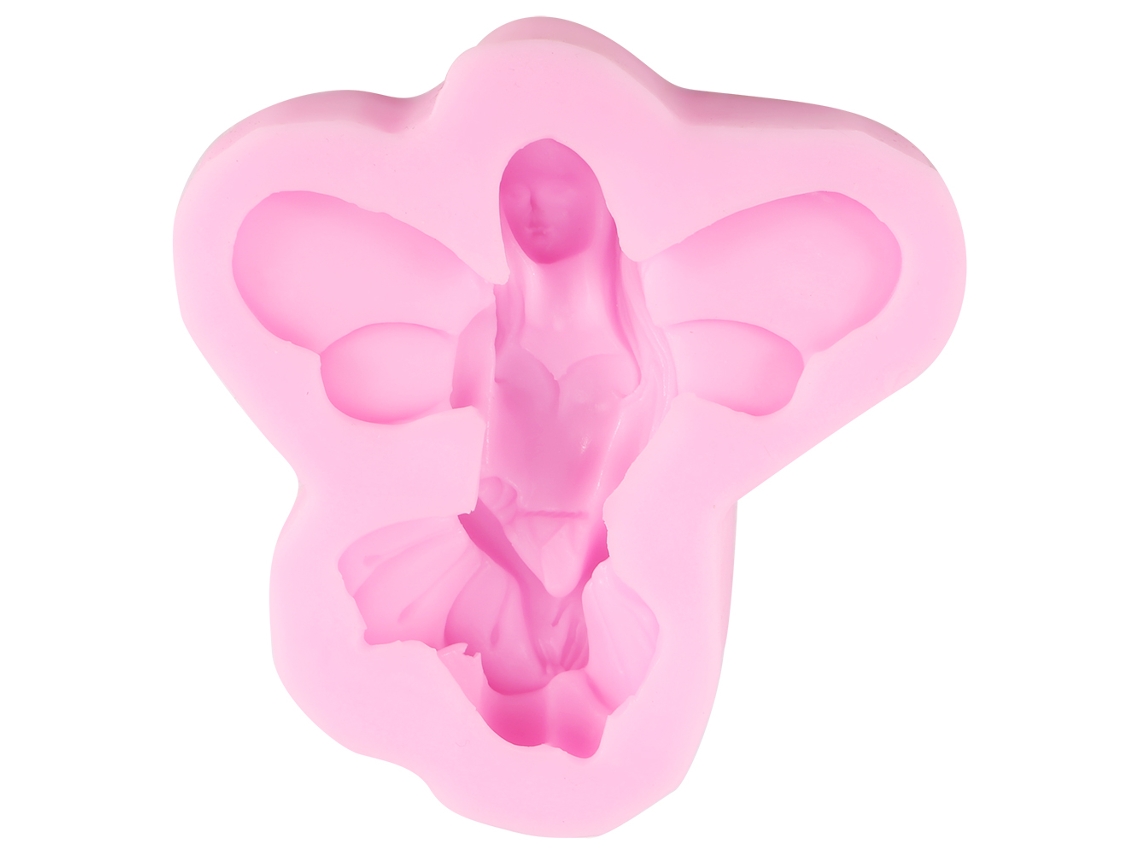 VYLARA Molde de silicone para bolo 3D, anjo, fada, elfo, molde de fondant, ferramentas de decoração de bolo