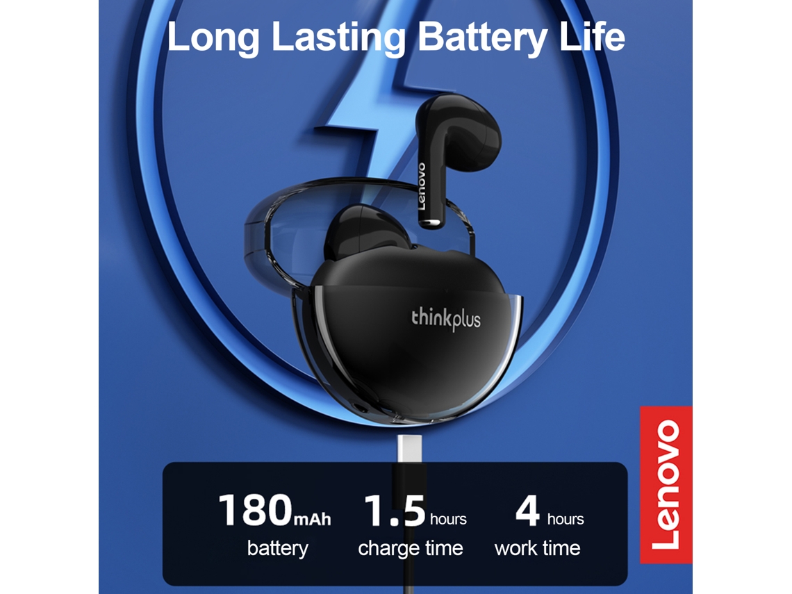 Auriculares Inalámbricos Lenovo Lp80 Bluetooth 5.3 Con Micrófono, Aislamiento De Ruido, Carga Rápida Y Control Táctico.