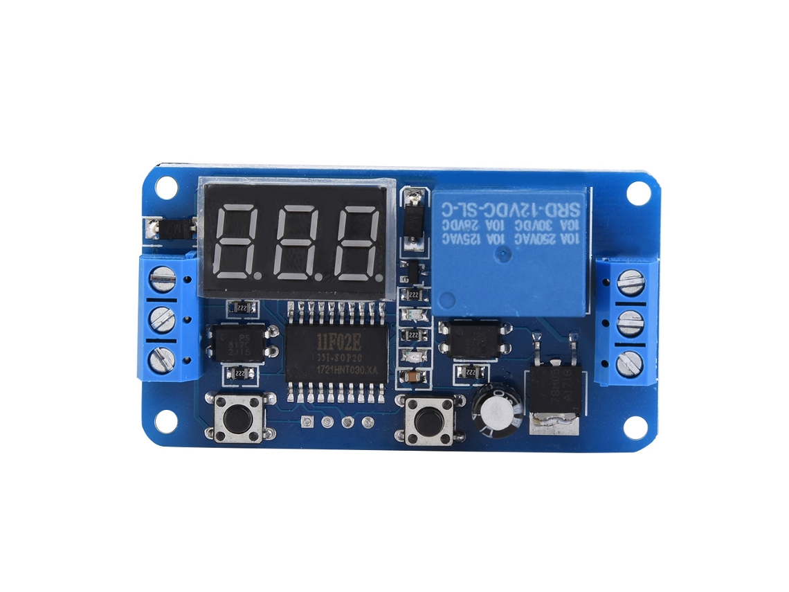 Módulo De Relé Temporizador Digital Led Para Control Automático Plc 12v