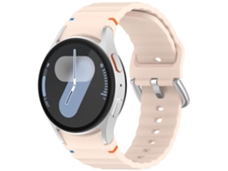Correa de silicona para Samsung Galaxy Watch 7 con textura ondulada y hebilla plateada CSYY (40/44 mm)